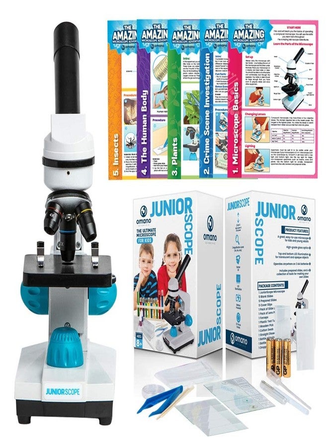 Omano Juniorscope Microscope for Kids - Microscope Kit for Kids 8+ for Science Microscope Experiments - Kids Microscope Kit That Encourage STEM Exploration - Beginner Microscope for Kids 8 and Up. - Image 1
